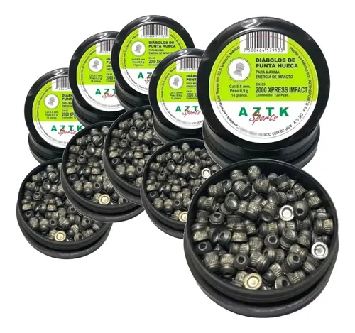 Diábolos Aztk Punta Hueca 5-pack Cal. 5.5 / 600 Piezas