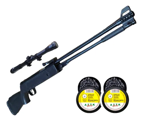 [KT.WF600P_55.6031420.02.DPM_55] Aztk / Rifle Lobo 5.5mm Polimero + Mira 4x20 + 240 Diábolos