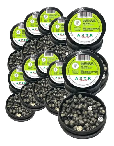 10 Pack Diábolos Aztk Xpres Impact Cal. 5.5 / 1200 Piezas