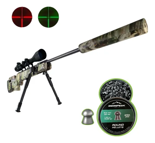 Rifle Aztk Sniper Camuflaje_5.5 + Mira + Diábolos + Bipode