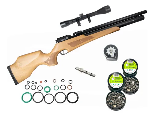 Rifle Pcp Aztk Triceratops 5.5mm Regulado + Mira + Diabolos