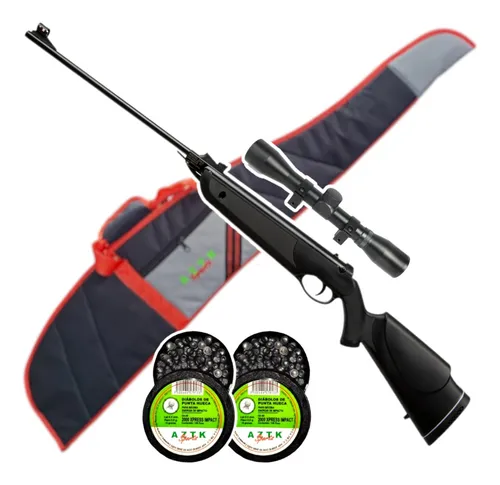 Kit Rifle Marksman 2063 5.5 + 4x32 + Diabolos Y Funda Aztk