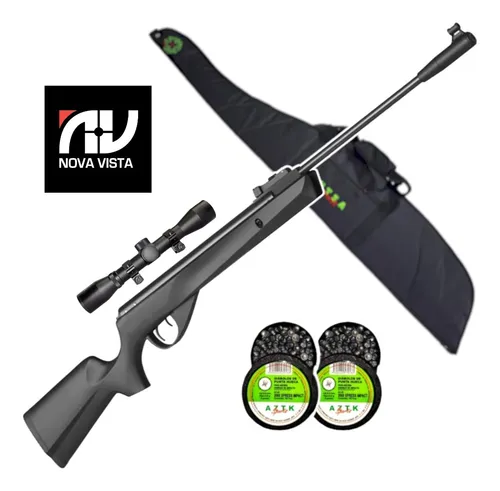 Kit Rifle Nova Vista Nitropiston Alta Potencia + Mira +funda