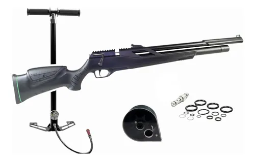 Kit Rifle Pcp Aztk Trex Regulado 5.5 10 Diabolos + Bomba 4 E