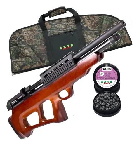 Kit Rifle Under Lvr 6.35mm Regulado+funda+diabolos+mira 4x32