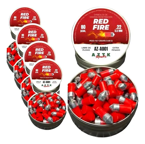 [KT.05.080ERM_55] 400 Diábolos De Acero Aztk Red Fire 5.5 Maxima Penetracion