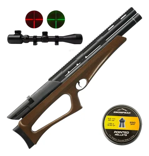 Rifle Pcp Mamut Aztk 5.5 Semiautomatico + Mira + Diabolos
