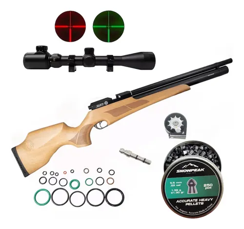Rifle Pcp Aztk Triceratops 5.5 + Mira Iluminada + Diabolos