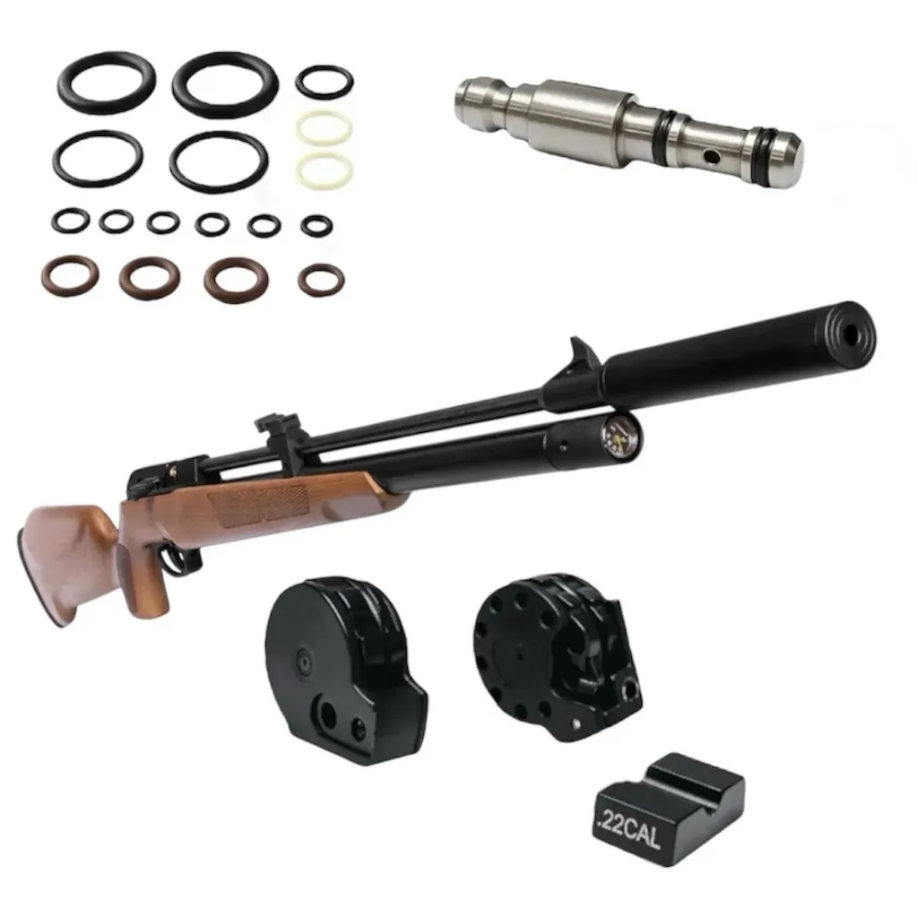 AZTK Rifle PCP 5.5 mm V-RAPTOR Alta Potencia con Cargador de 10 tiros madera Gen3