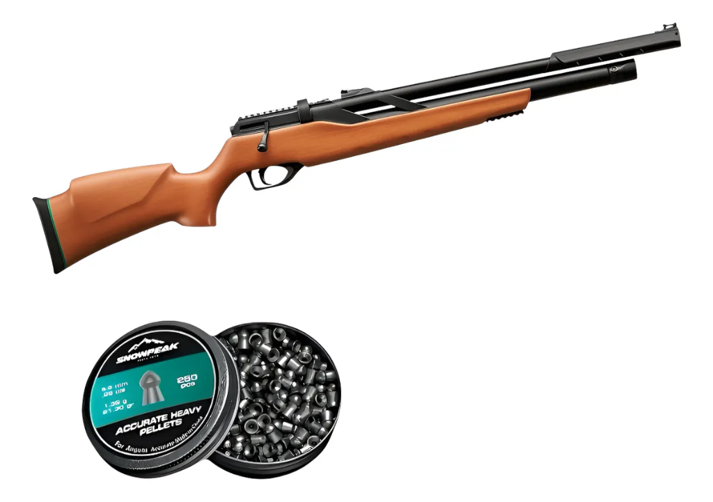[KT.T-REXW_635.DPM_635] Rifle Pcp Aztk T-rex Madera Regulado Cal 6.35 + Diabolos