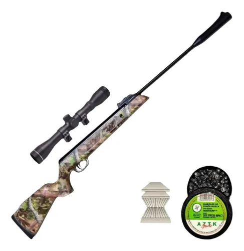 [KT.GR1000SCRAIL_55.LS11401.02.DPX_55] Rifle Aztk Magnum Camu 5.5 Nitro Pistón + Mira 4x32 900 Fps