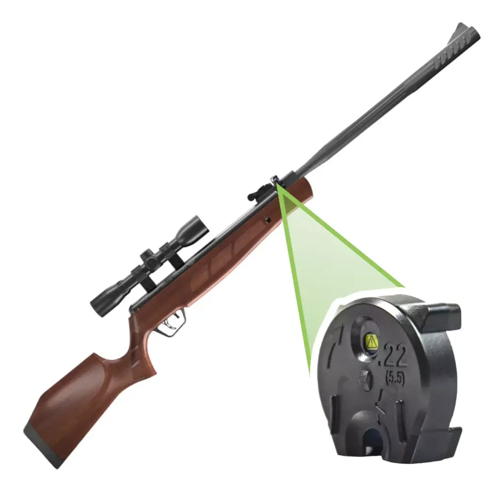 [FG2CR.CMT2SW.55] Crosman Rifle Nitro Pistón 5.5 mm CARABINA TRAILHAWK Madera Con Mira 4 X 32 