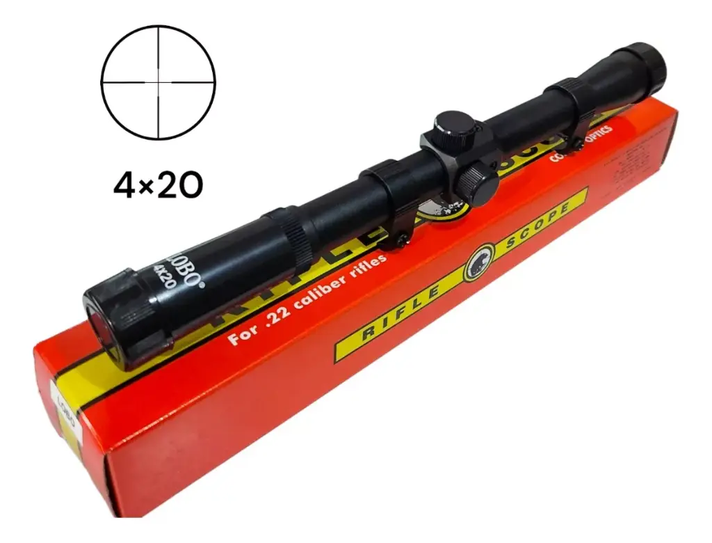 [FG2AZ.6031420] AZTK Mira Telescopico 4  x  20 LOBO Con Jgo de Montura